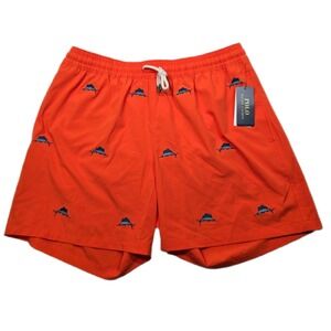 Polo Ralph Lauren Sailfish Swim Trunks‎ Mens 2XL Sailing Orange Mesh-Lined NEW